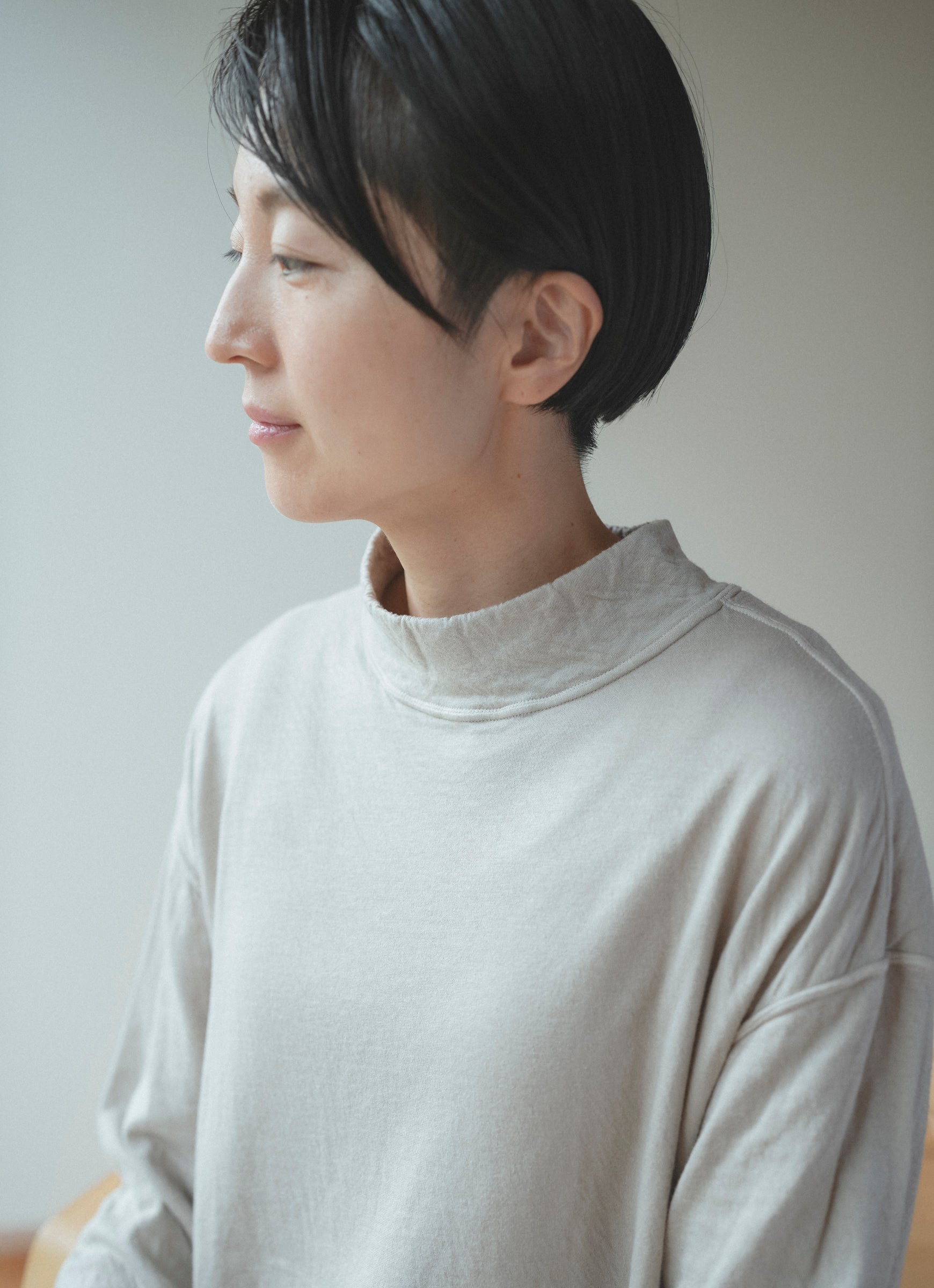 ao アオ シルク混なめらかスタンドネックプルオーバー 00616 シルク混なめらかスタンドネックプルオーバー – ao daikanyama