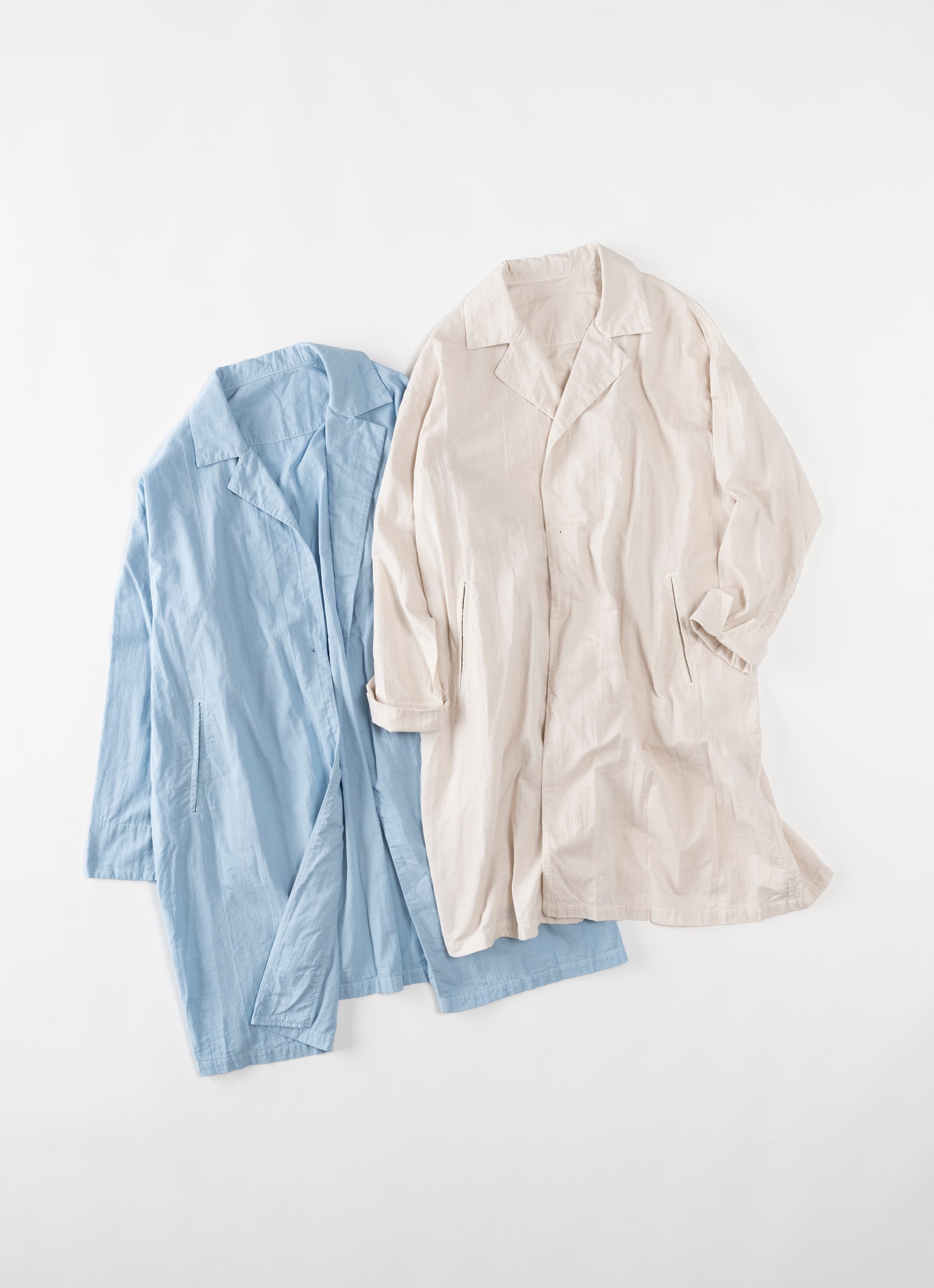 45rpm ★アトリエコート★ライナー付き★ベージュ★サイズ2 アトリエコート atelier coat インディゴ | 綿麻のアトリエコート