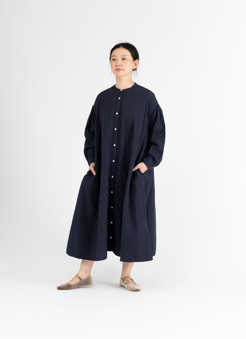 バンドカラーワンピース