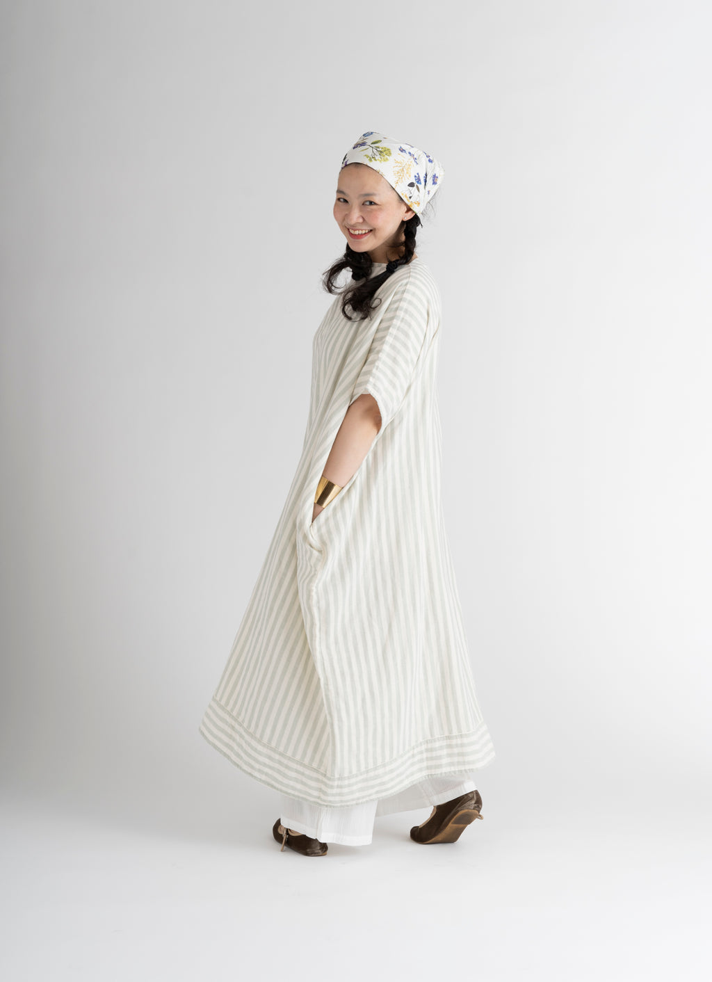 【在庫限り】レクタングルドレス（ストライプ）