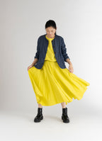 デニムガーゼノーカラージャケット