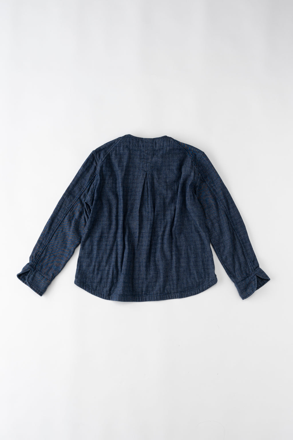 デニムガーゼノーカラージャケット