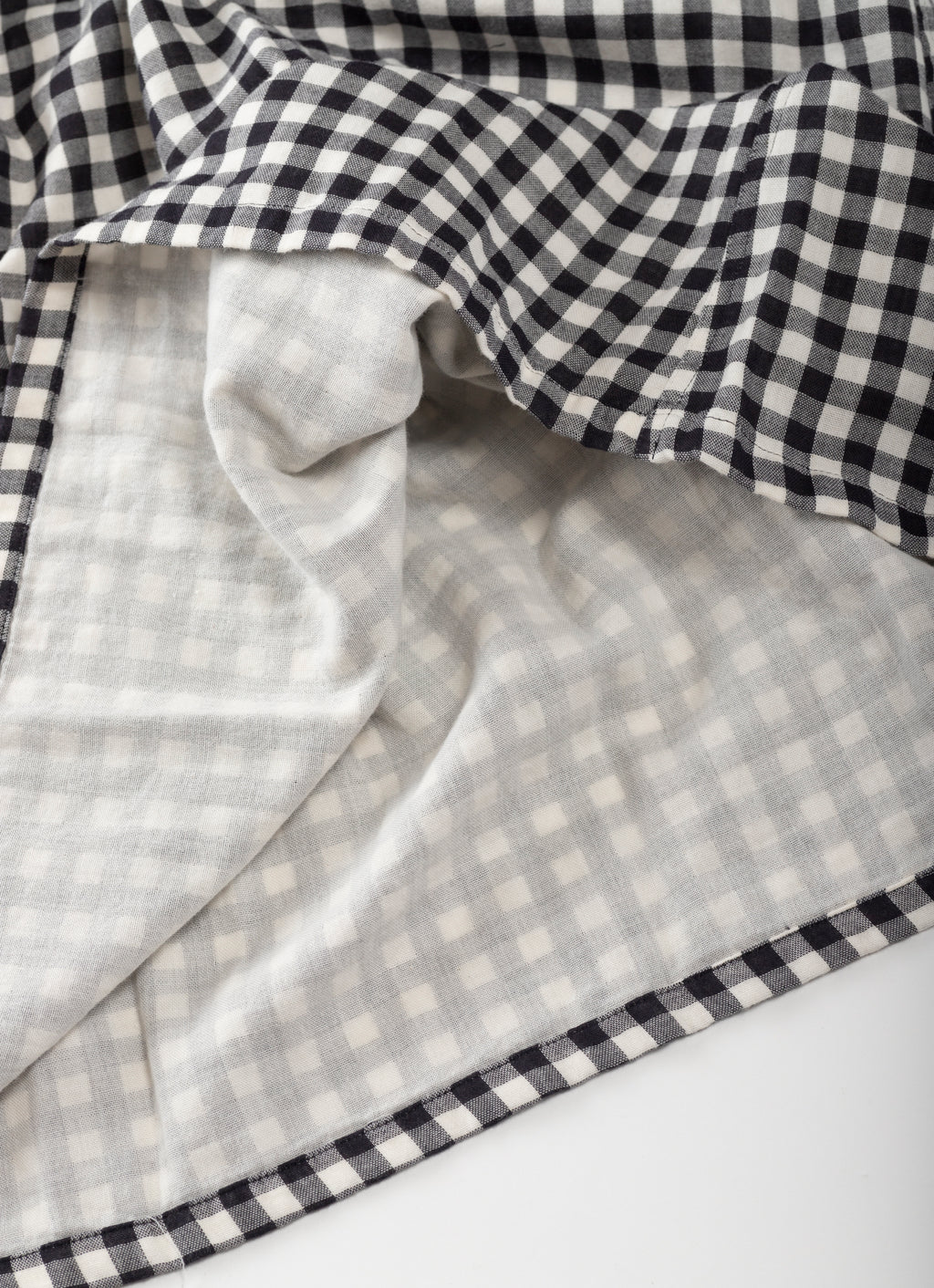 ギンガムガーゼギャザーロングパンツ