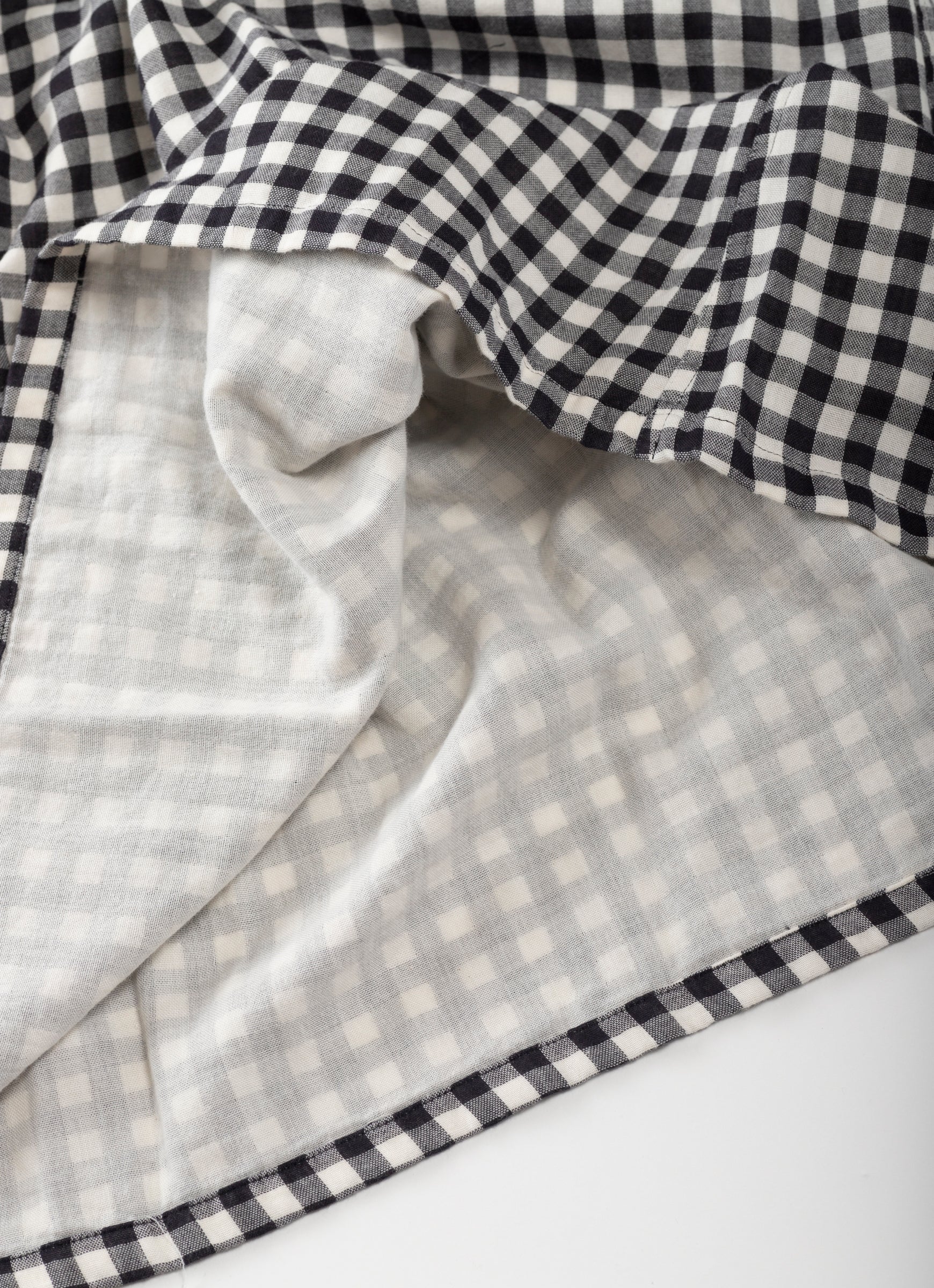 ギンガムガーゼギャザーロングパンツ