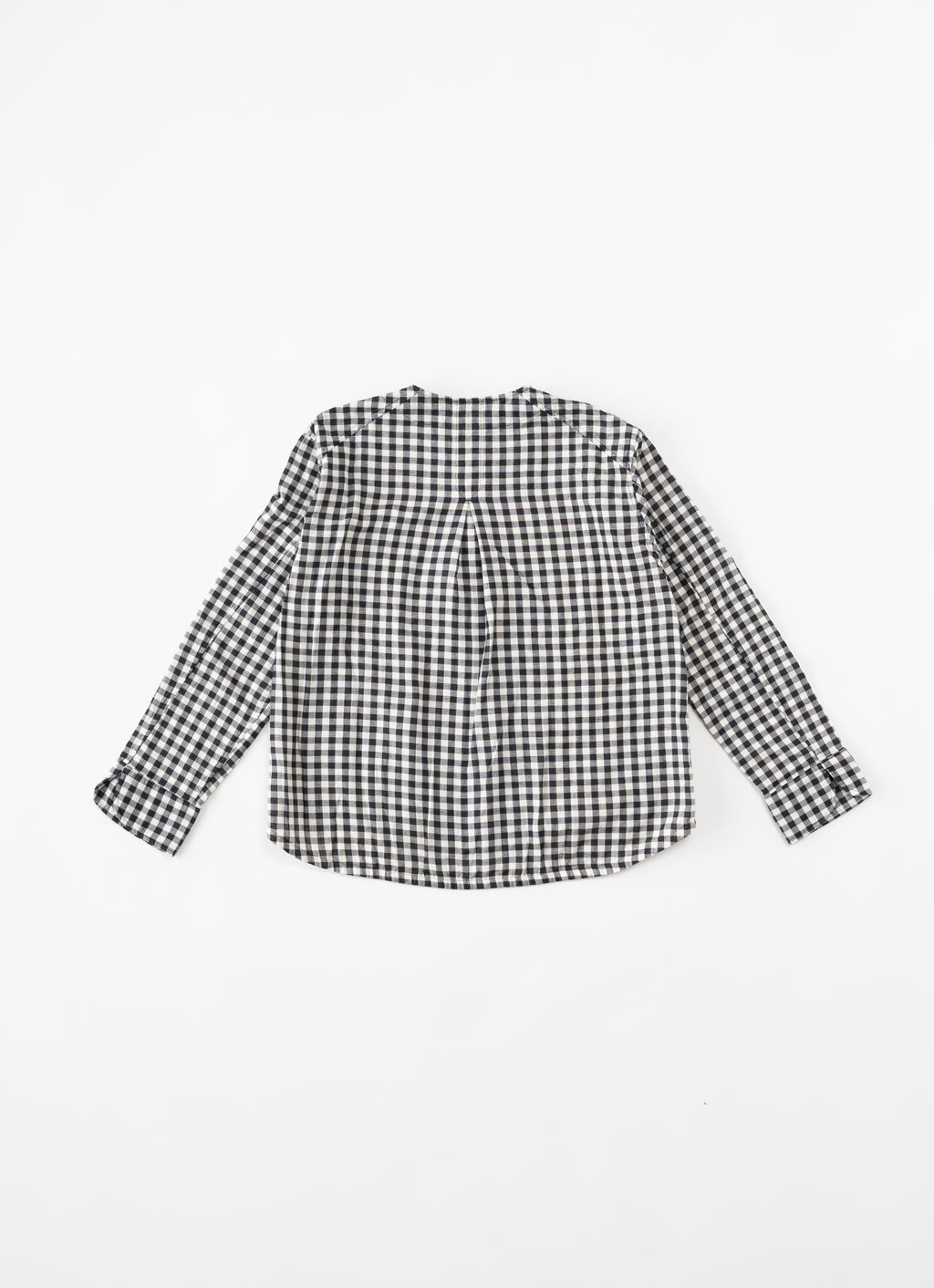 ギンガムガーゼノーカラージャケット