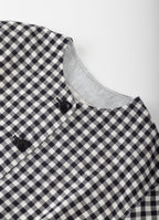 ギンガムガーゼノーカラージャケット