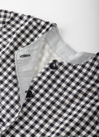 ギンガムガーゼノーカラージャケット