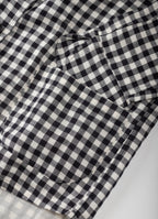 ギンガムガーゼノーカラージャケット