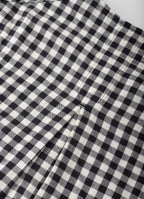 ギンガムガーゼノーカラージャケット