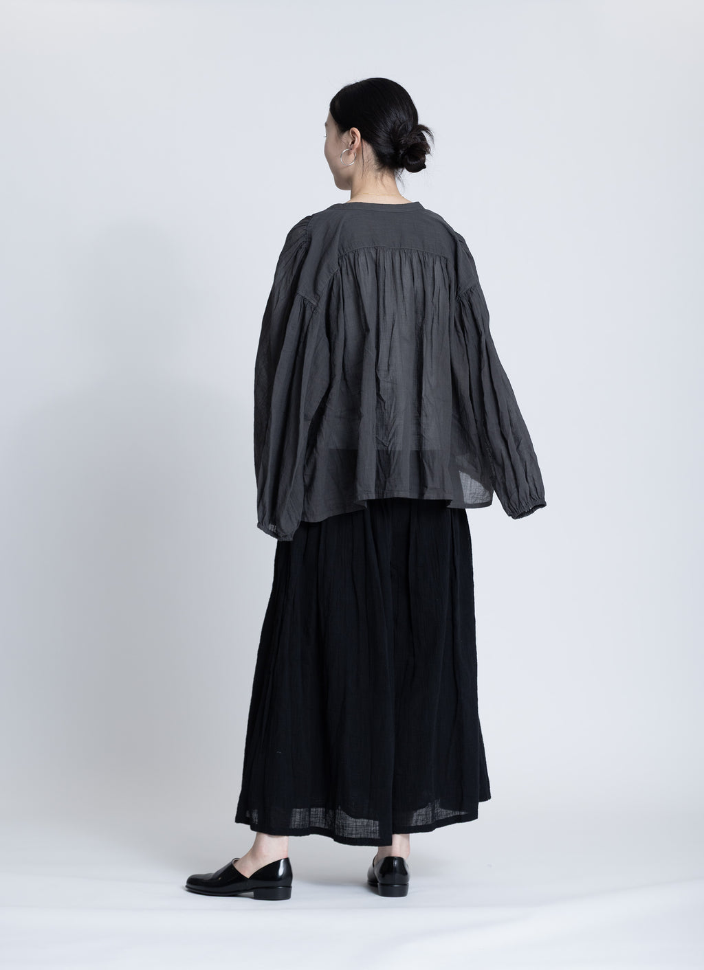 ガーゼギャザーロングパンツ