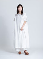【在庫限り】半袖クルーネックワンピース（SZストレッチガーゼ）