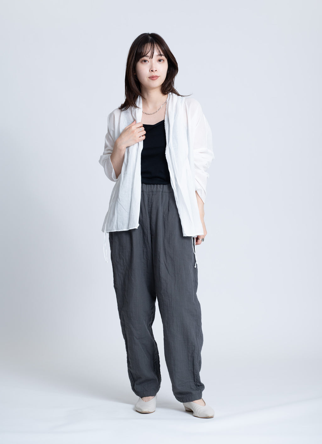 ガーゼショールカーディガン