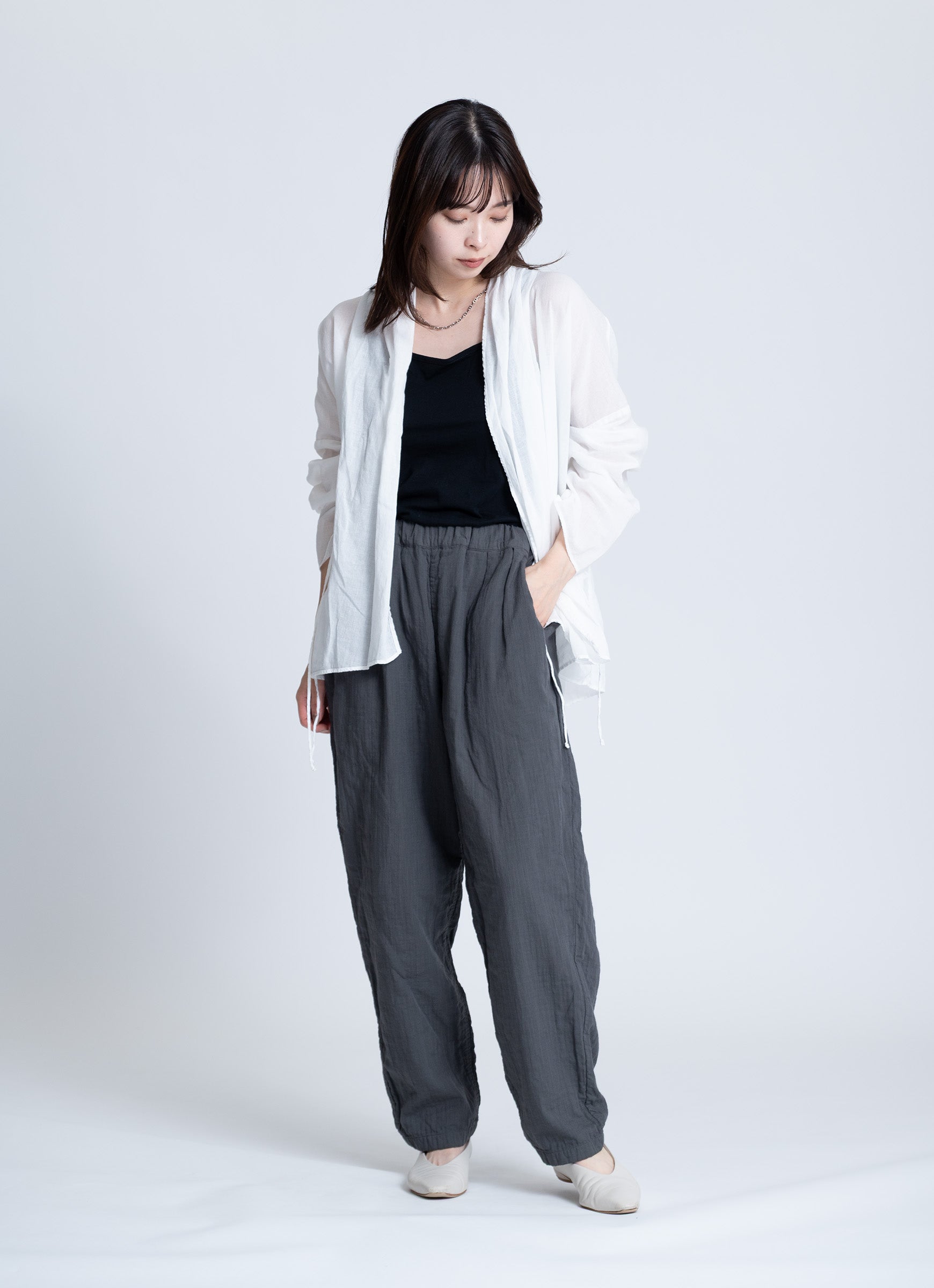 ガーゼショールカーディガン