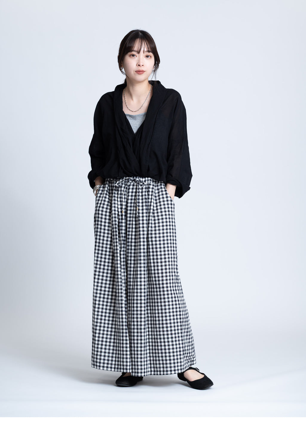 ガーゼショールカーディガン