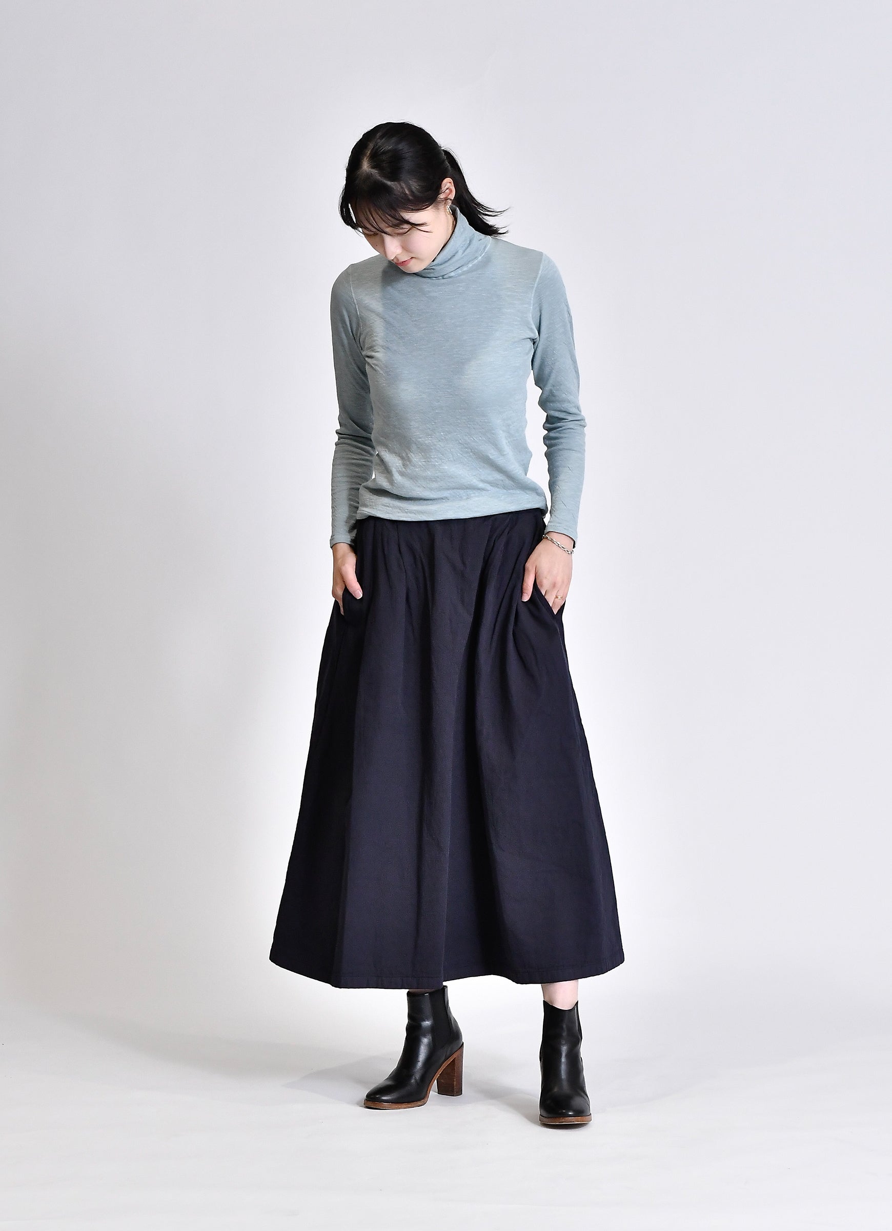 タックギャザーロングスカート
