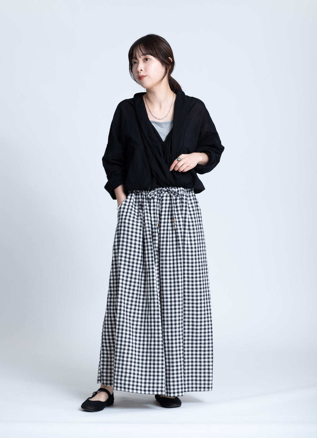 ガーゼショールカーディガン