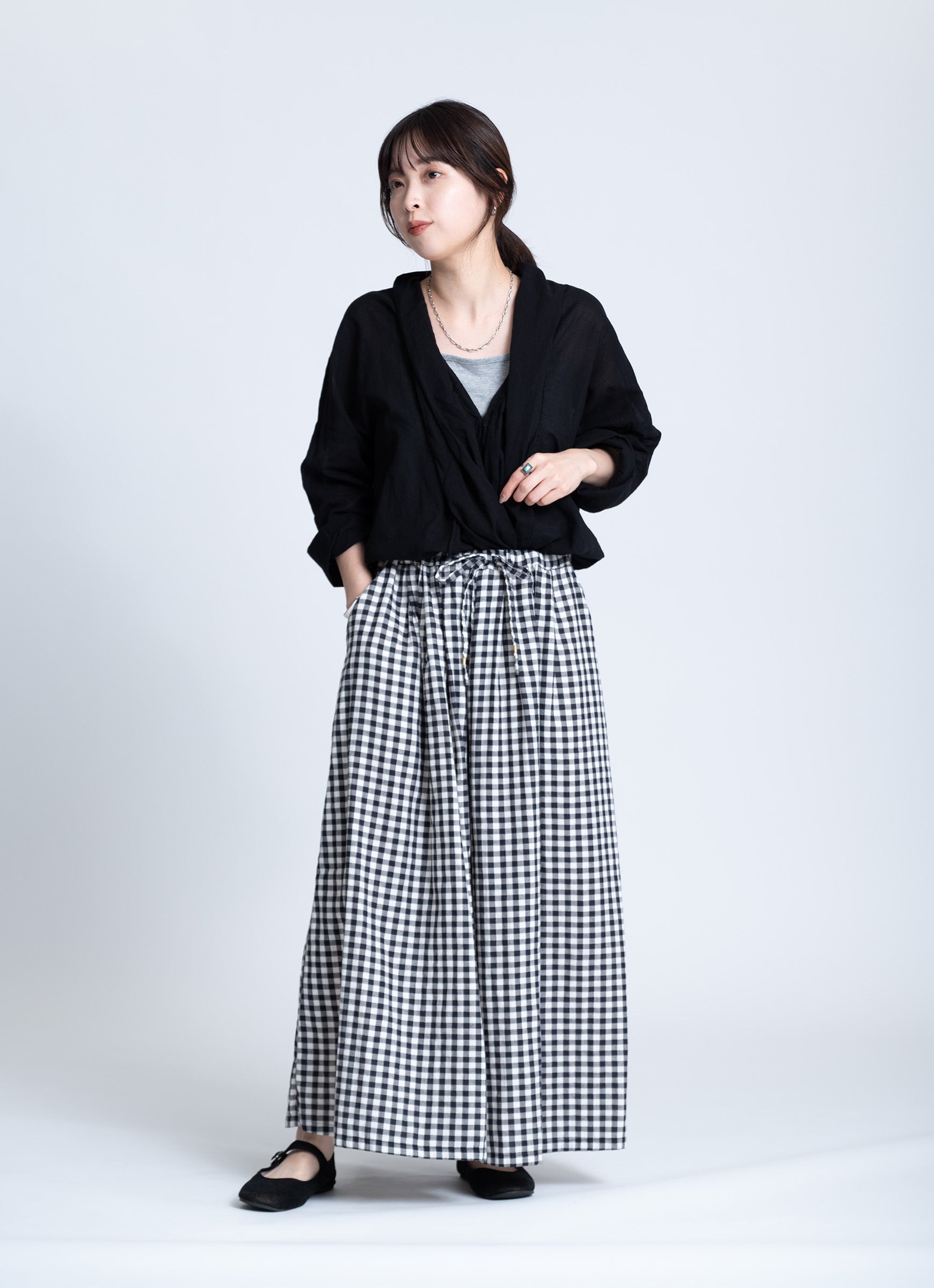 ガーゼショールカーディガン