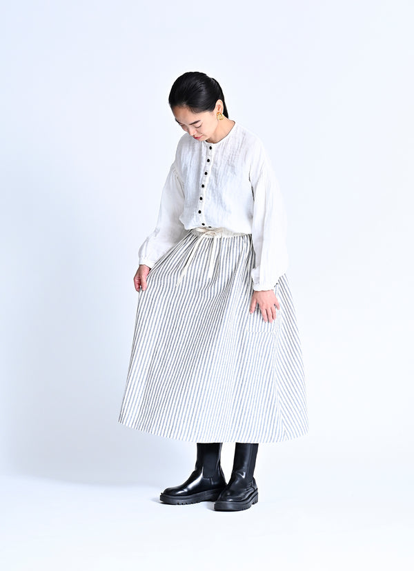 ストライプガーゼポケットスカート