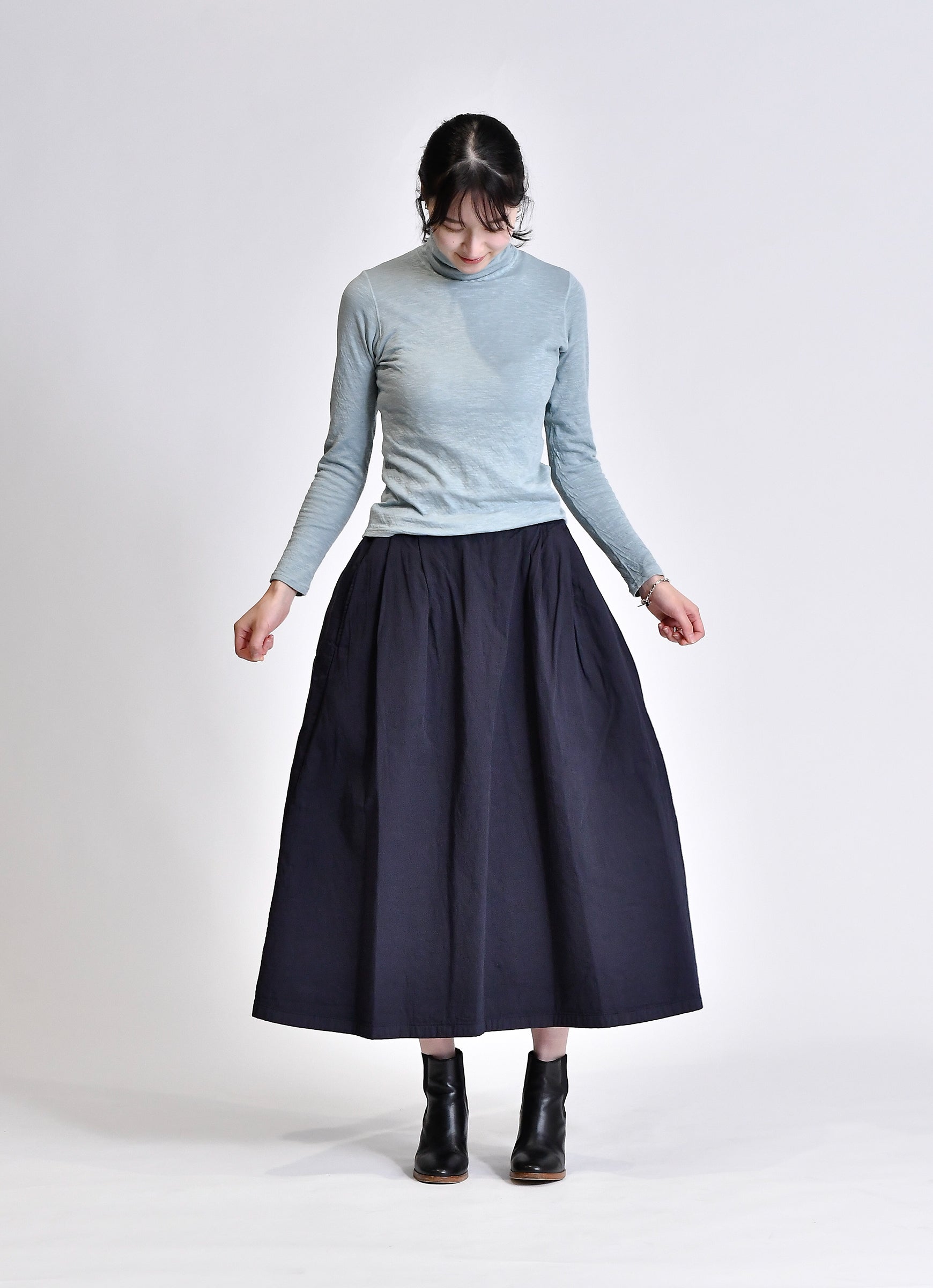タックギャザーロングスカート