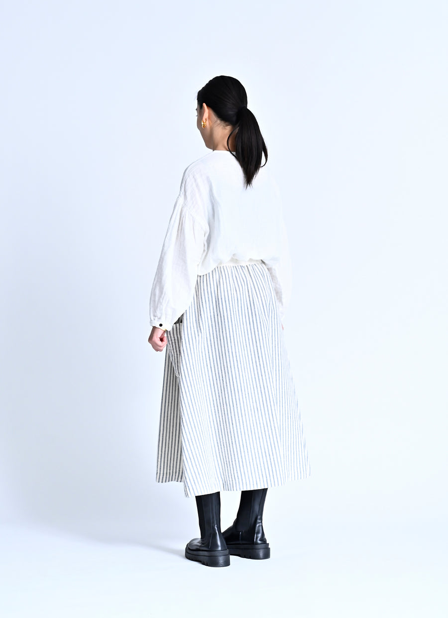 ストライプガーゼポケットスカート