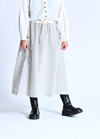 ストライプガーゼポケットスカート