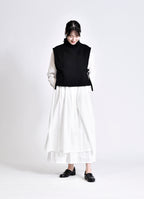 コットンニットハイネックベスト