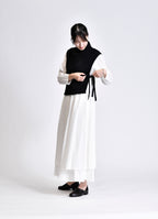 コットンニットハイネックベスト