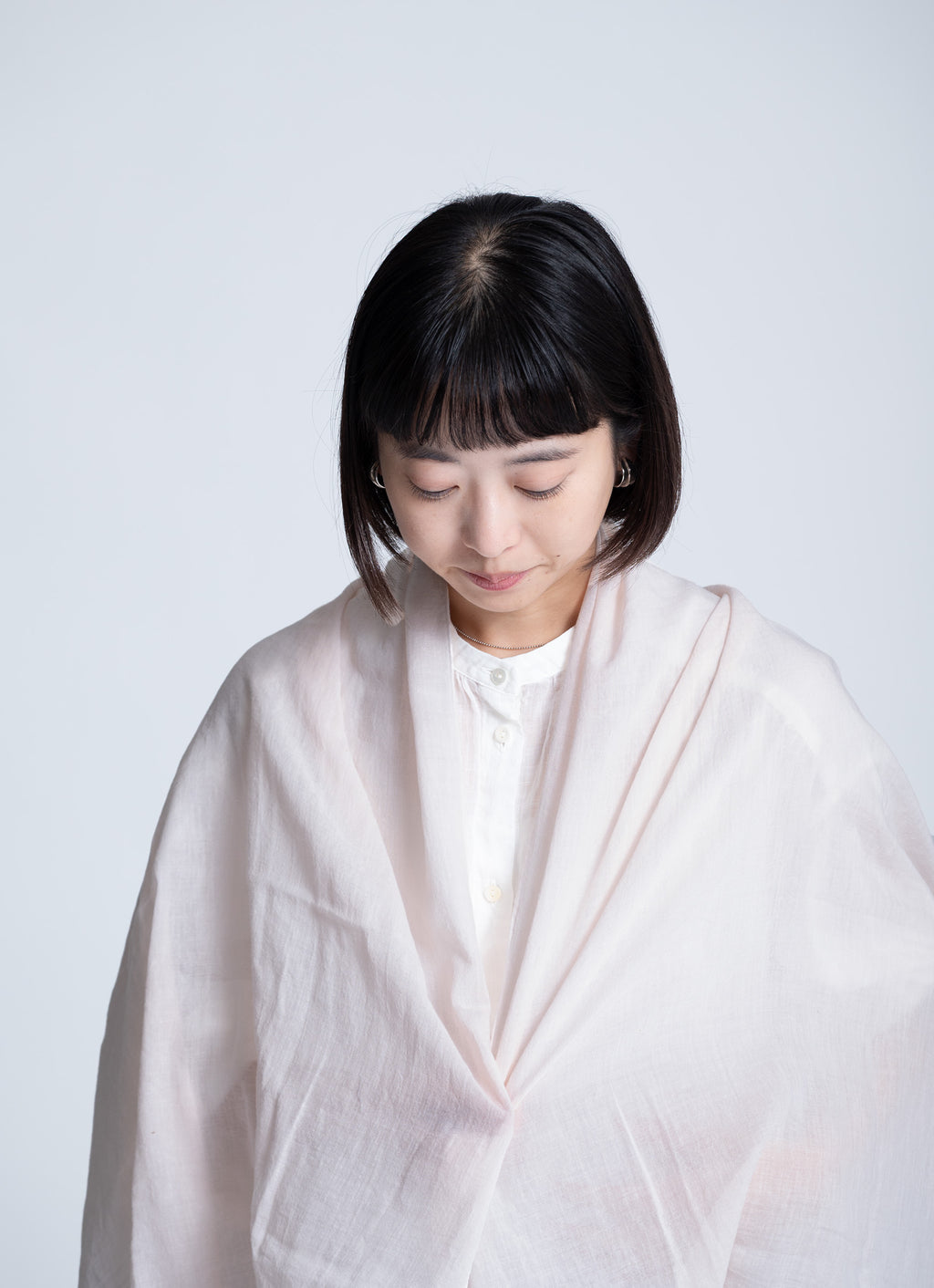 シルク混カラーストール