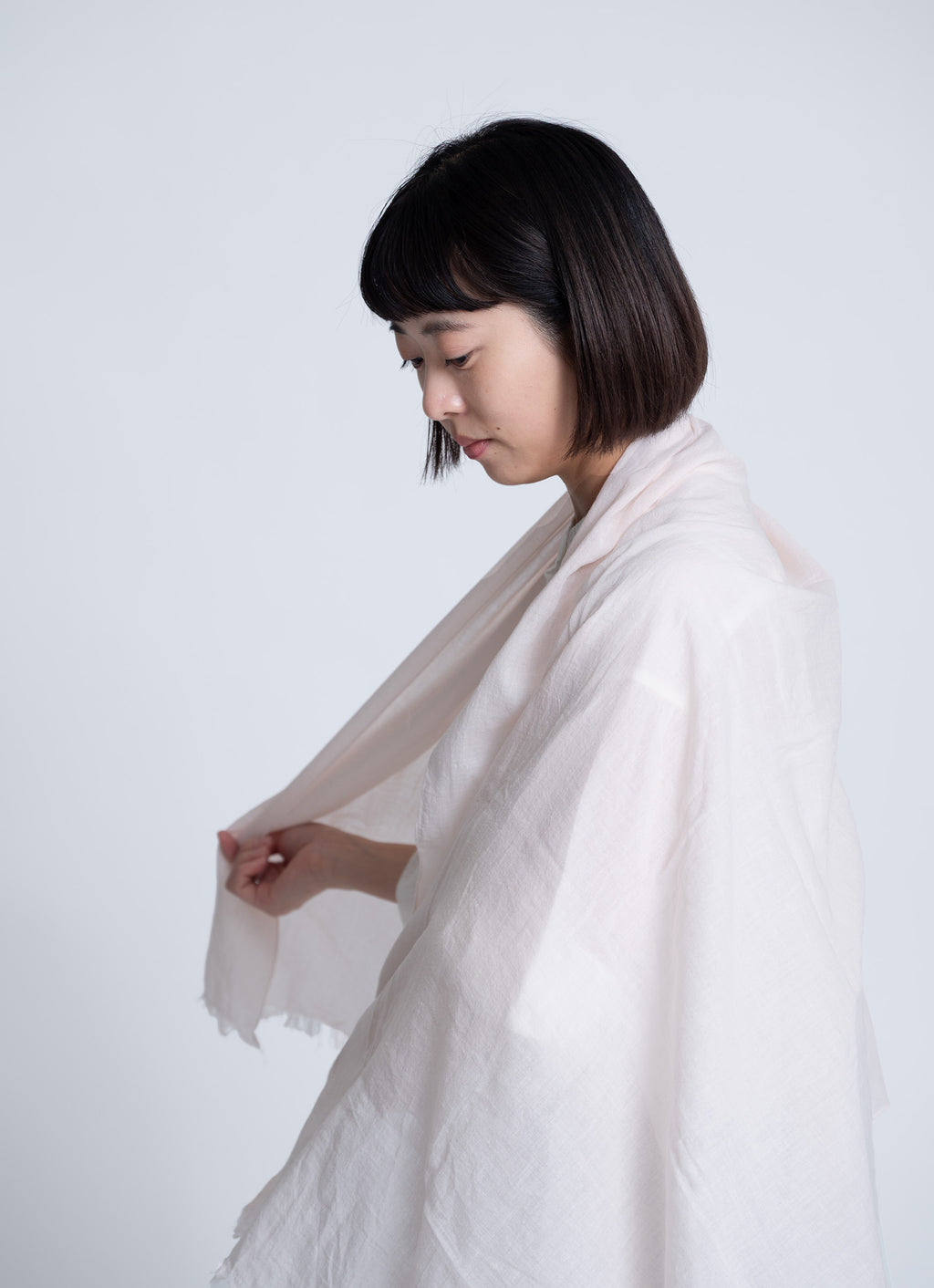 シルク混カラーストール