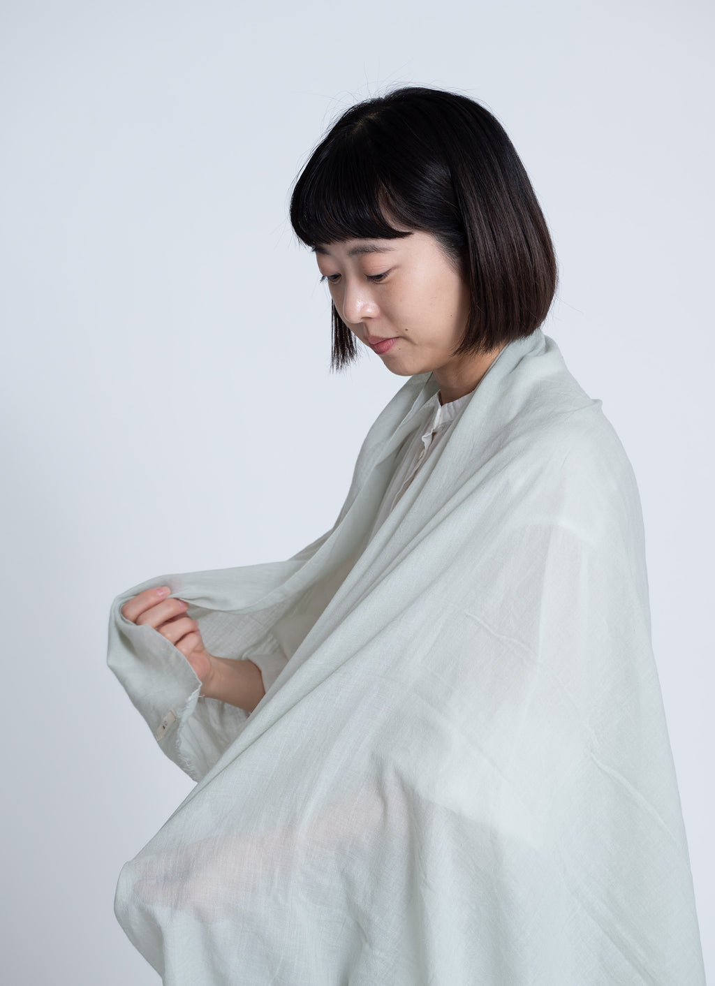 シルク混カラーストール