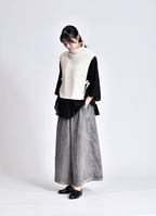 コットンニットハイネックベスト