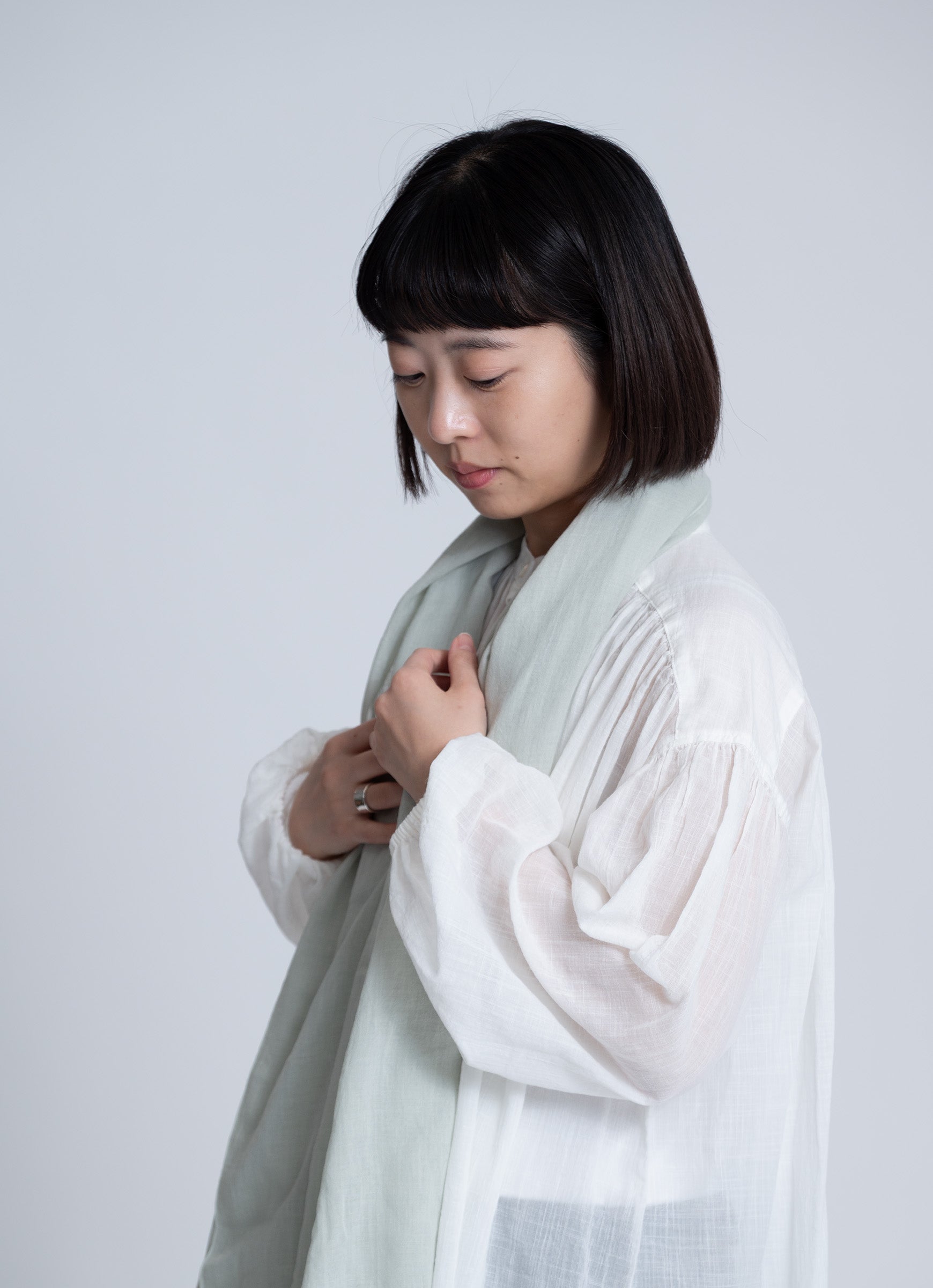 シルク混カラーストール