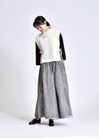 コットンニットハイネックベスト