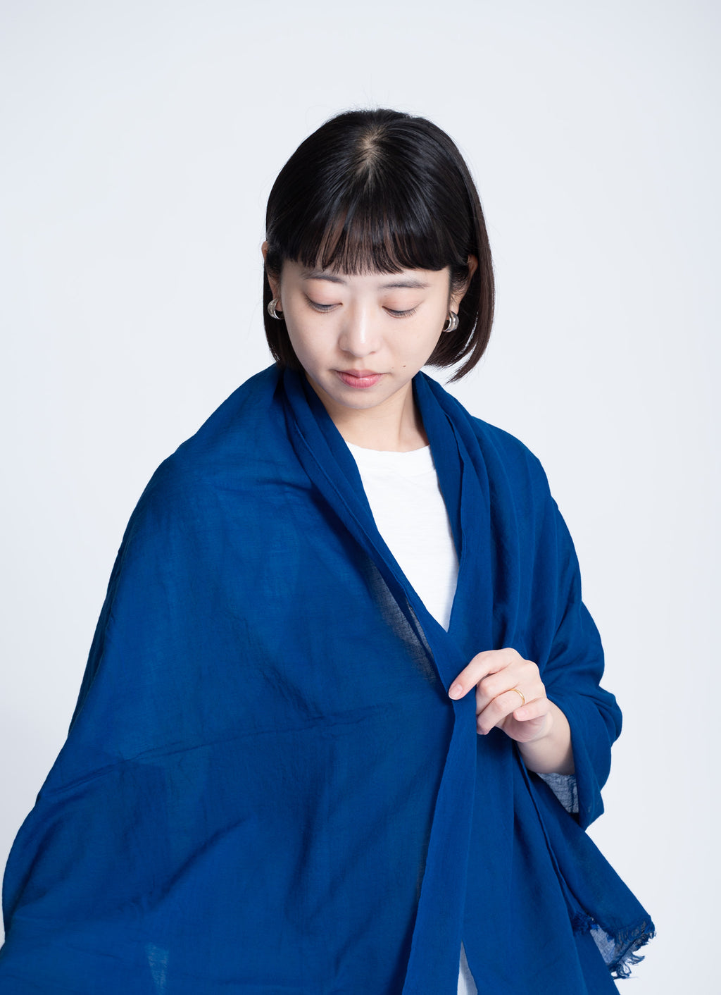 シルク混カラーストール