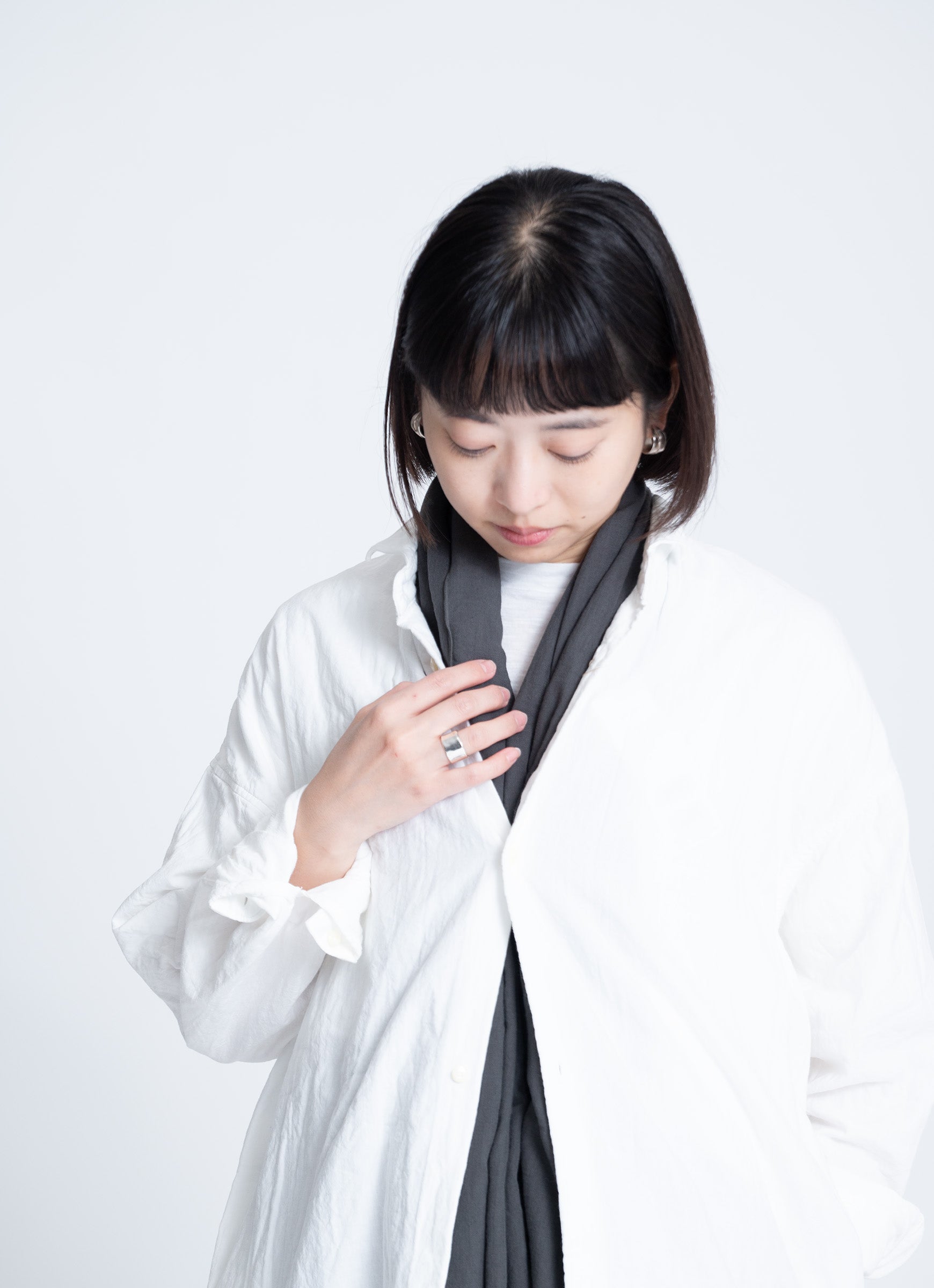 シルク混カラーストール