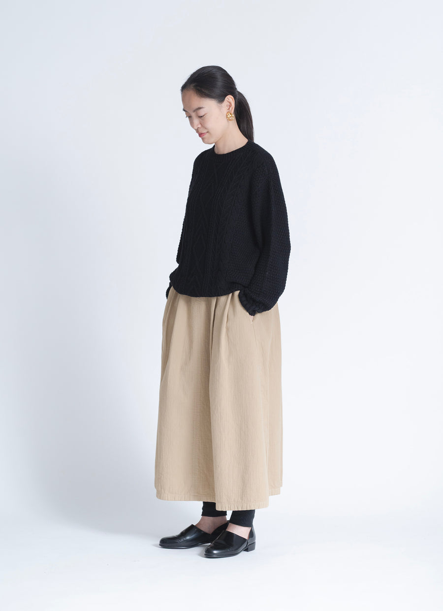タックギャザーロングスカート
