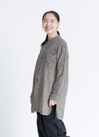 カカオ染めロングシャツ