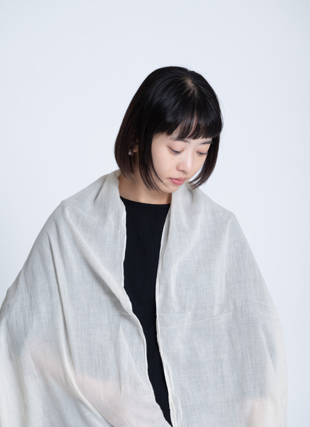 シルク混カラーストール