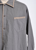 ガーゼロングシャツワンピース