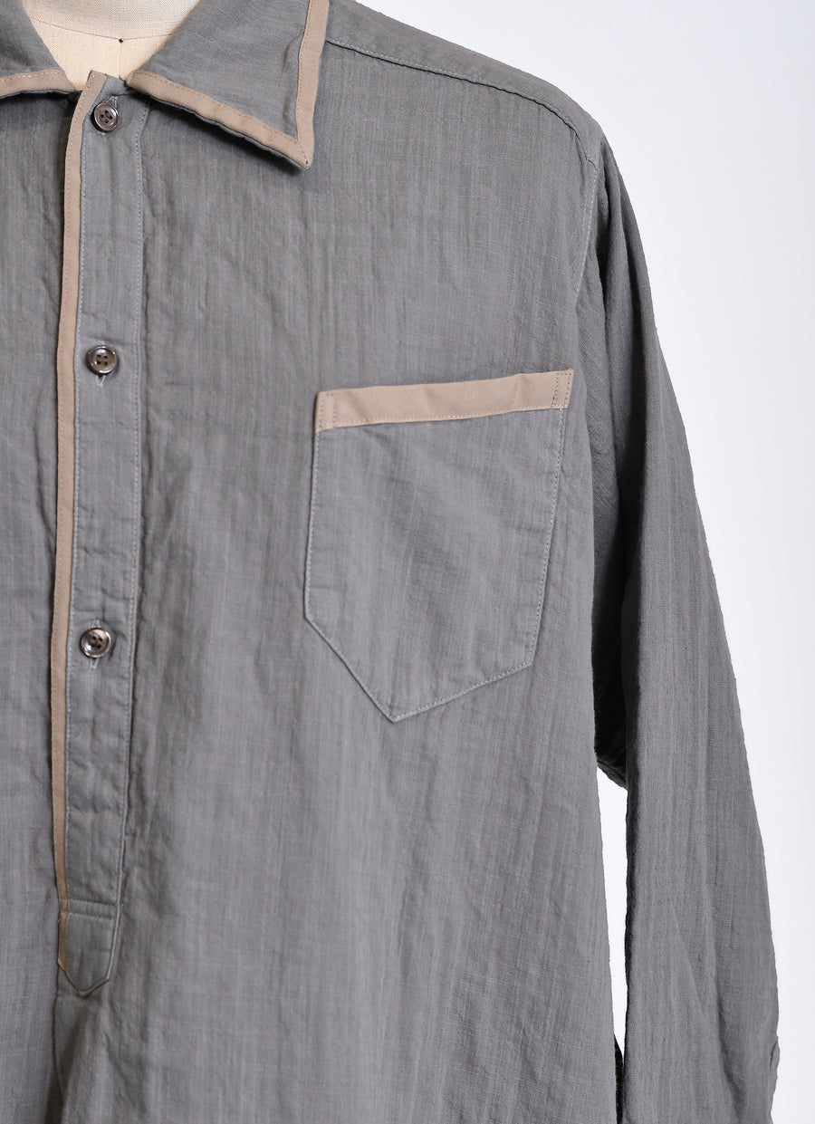 ガーゼロングシャツワンピース