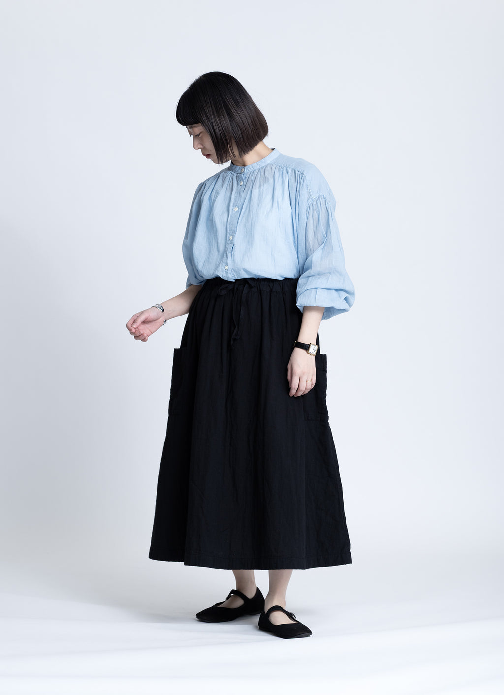 ガーゼポケットスカート