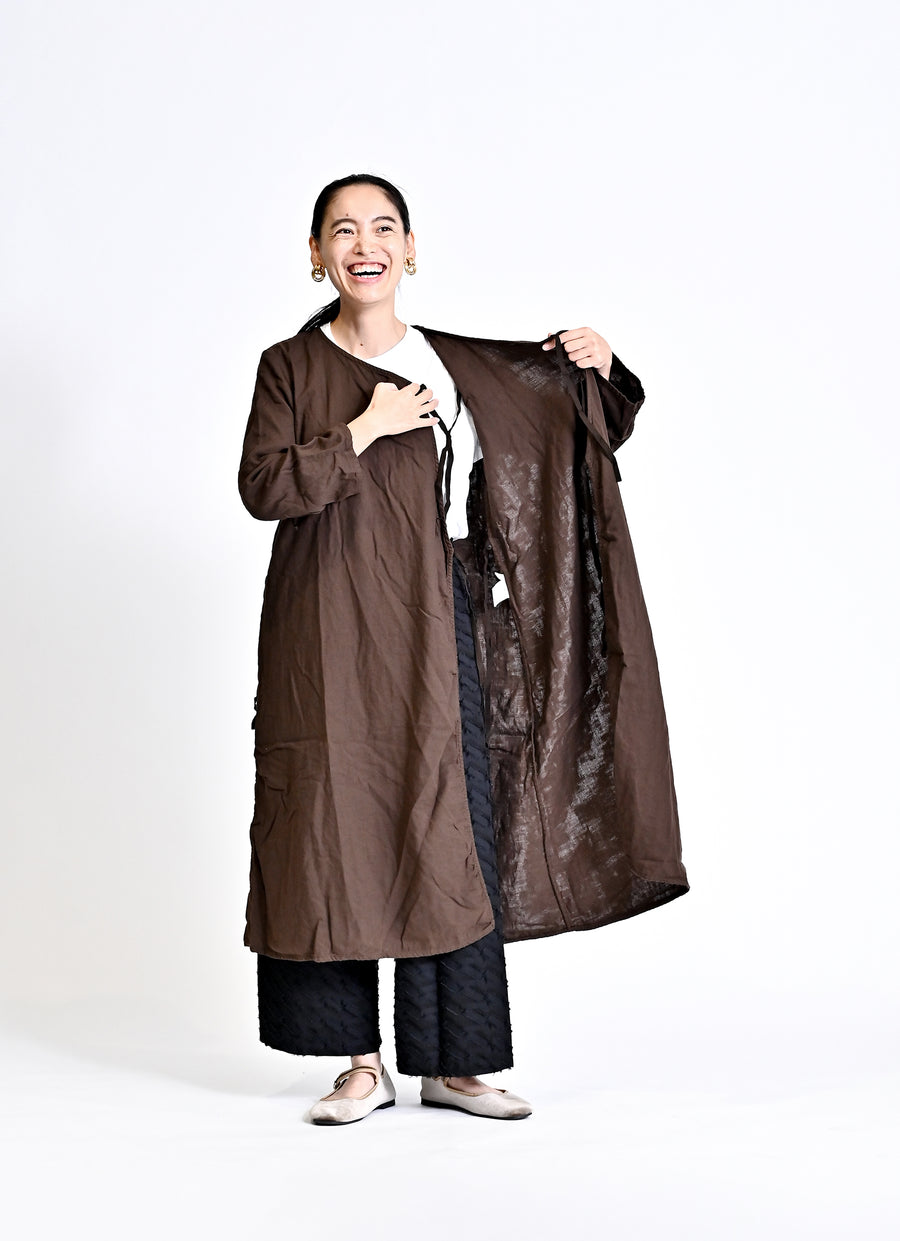 ガーゼ前開きワンピース