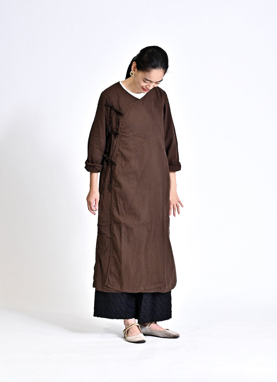 ガーゼ前開きワンピース