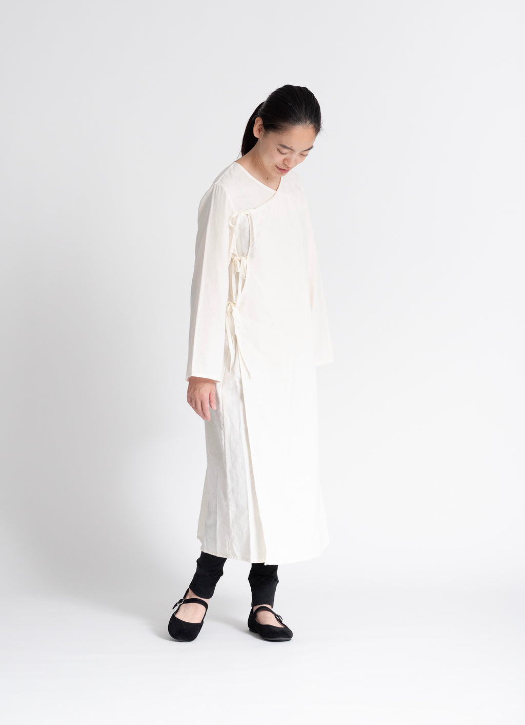 ガーゼ前開きワンピース