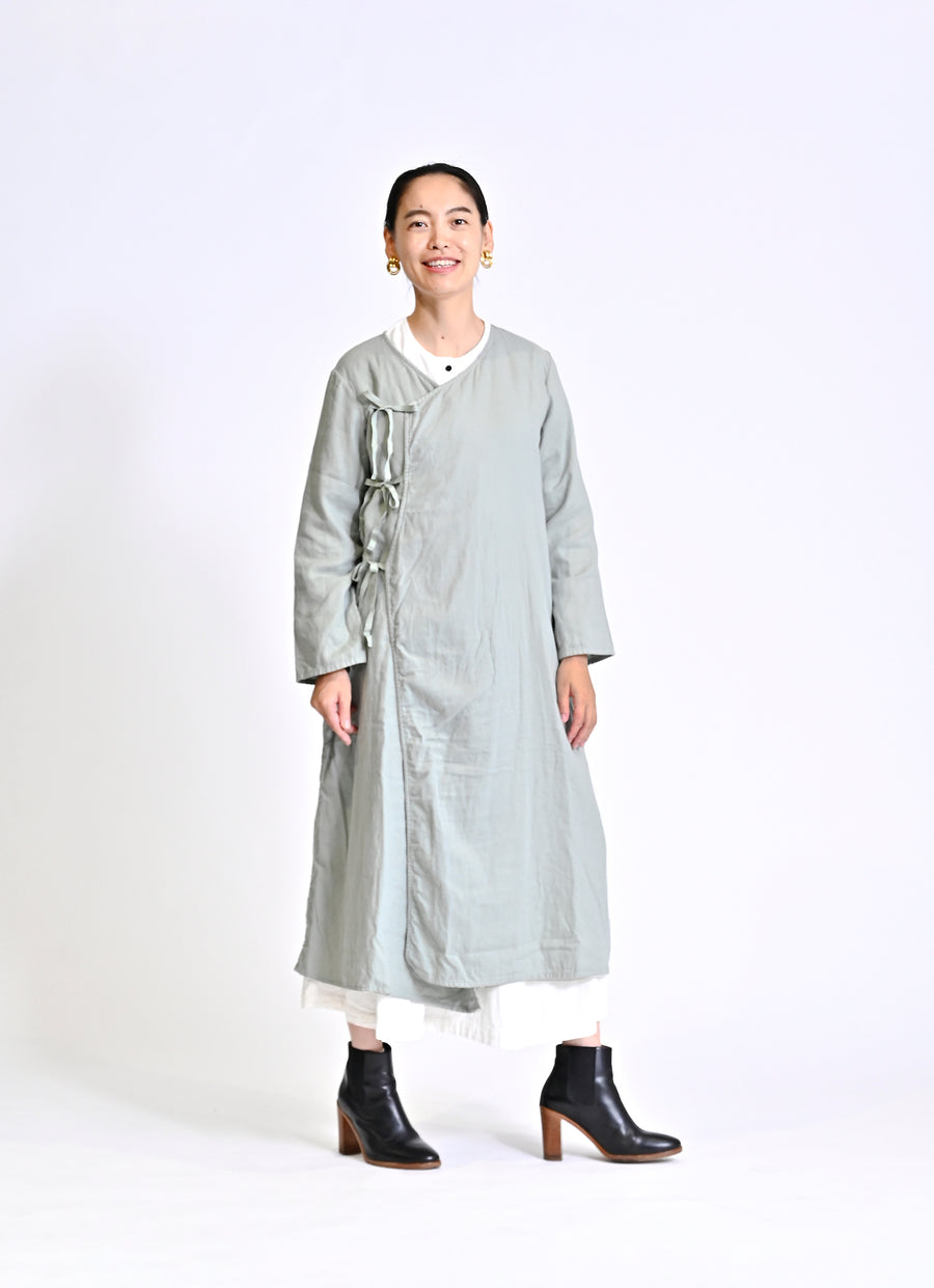 ガーゼ前開きワンピース