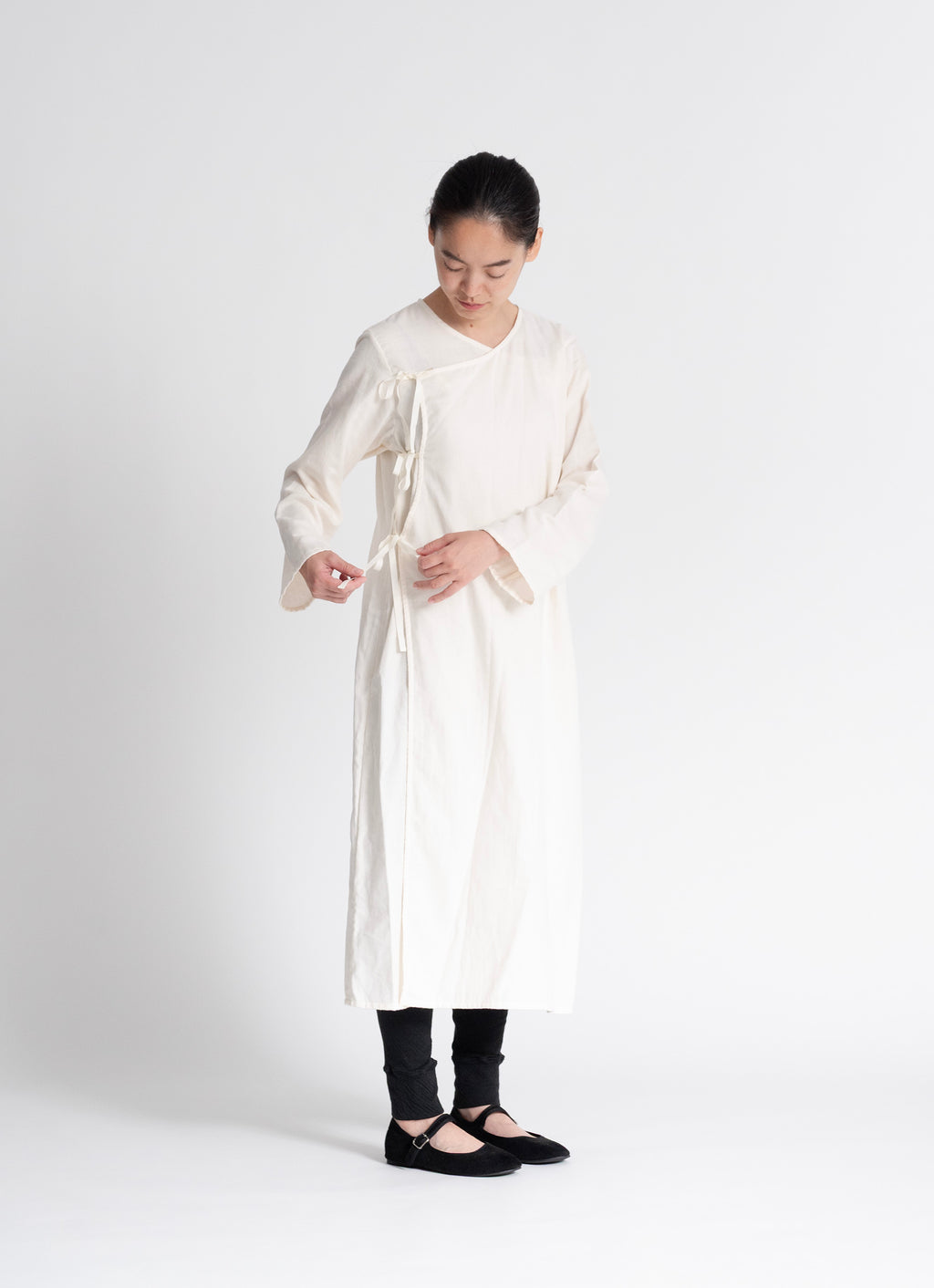 ガーゼ前開きワンピース