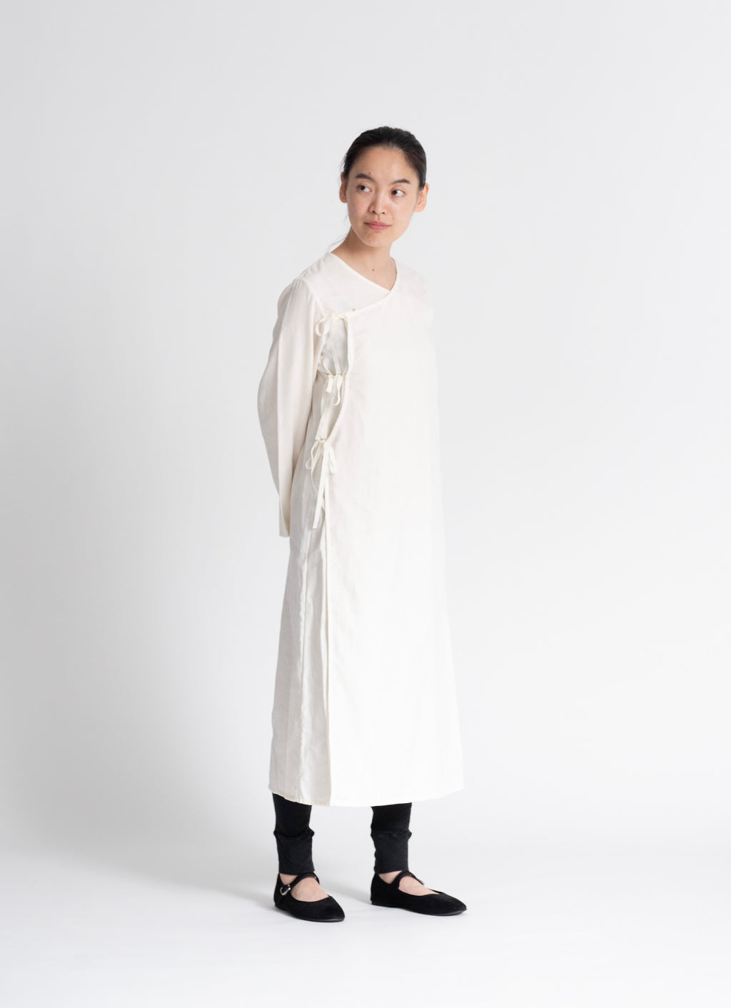 ガーゼ前開きワンピース