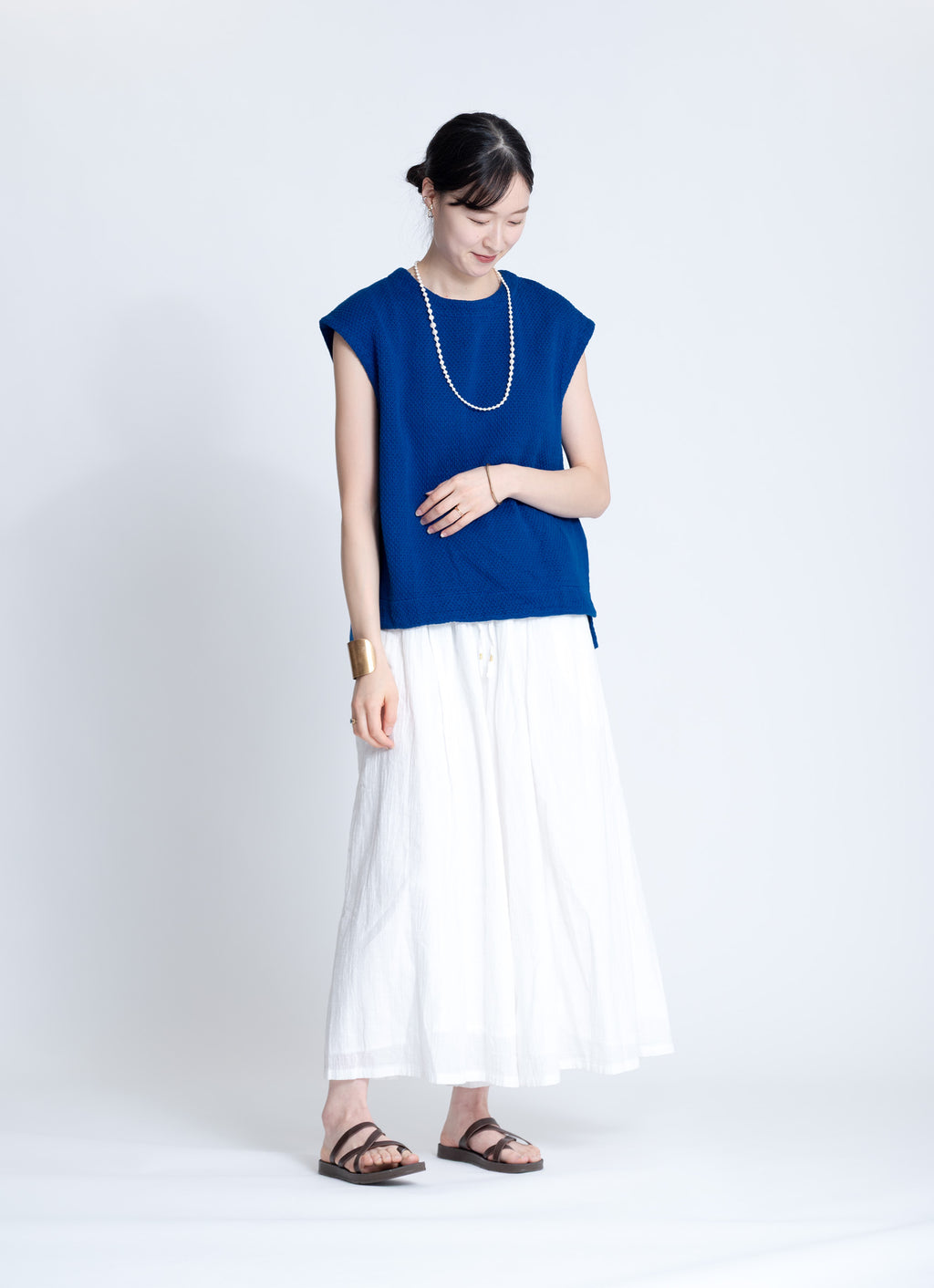 コットンニットガーゼベスト