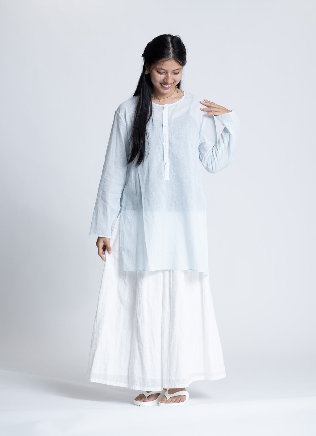 ガーゼクルタシャツ