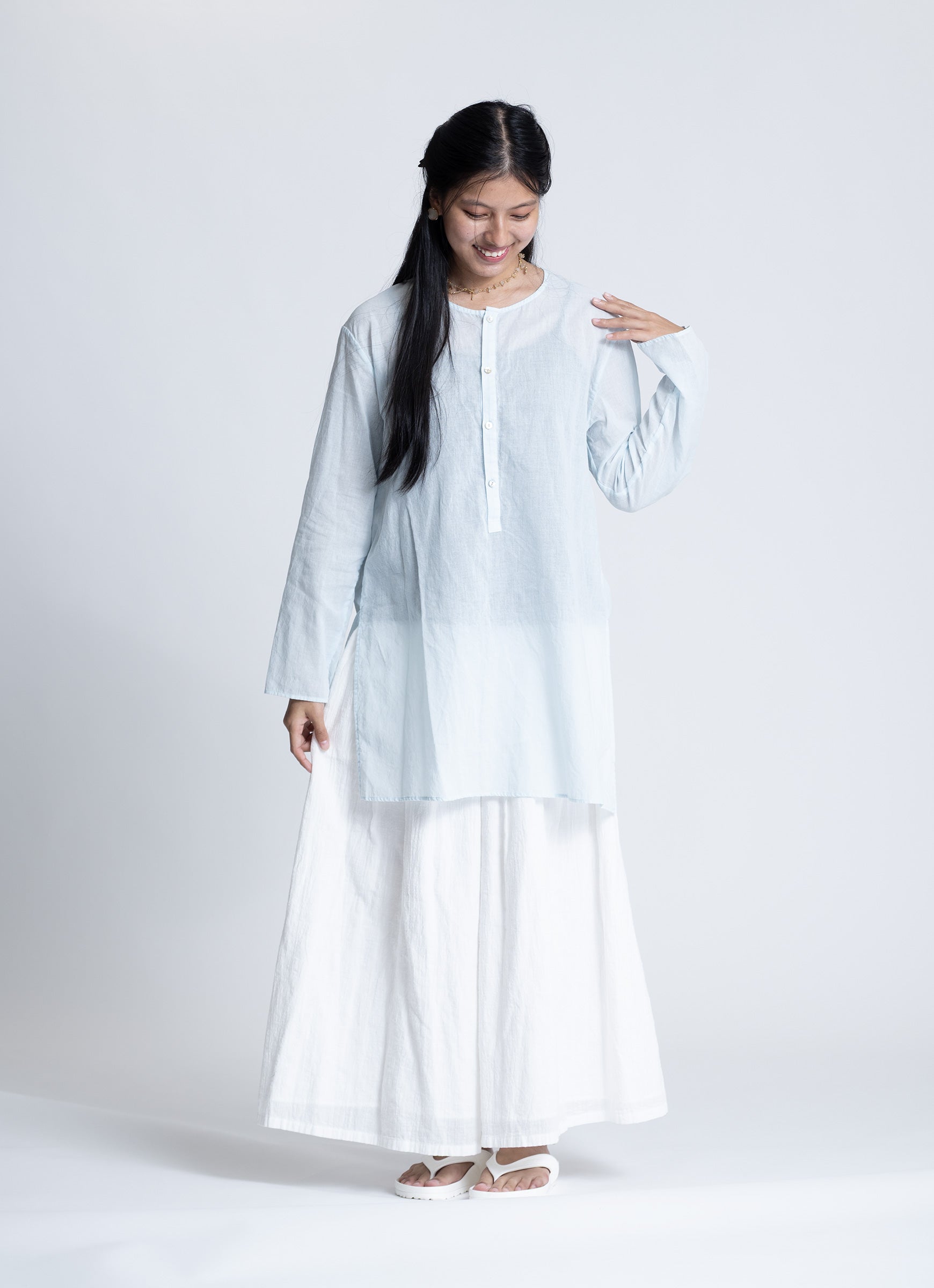 ガーゼクルタシャツ